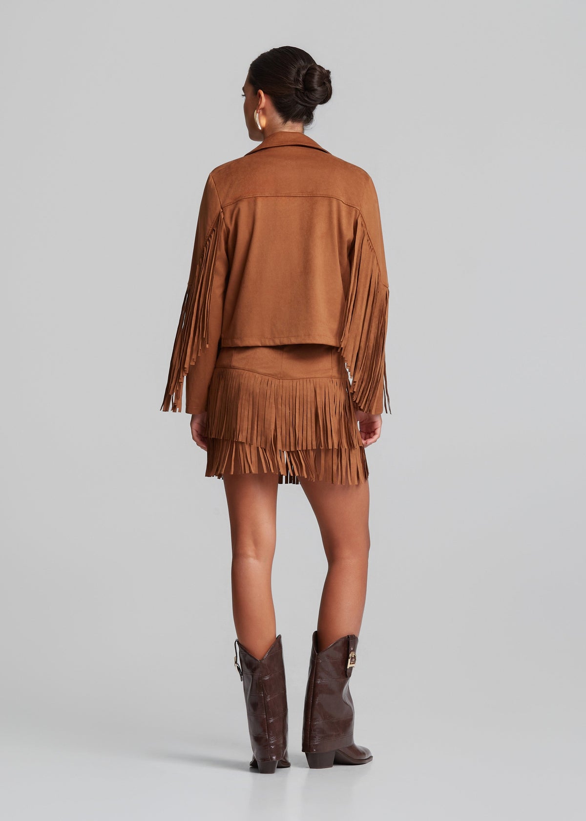 Μίνι φουστα με κρόσσια