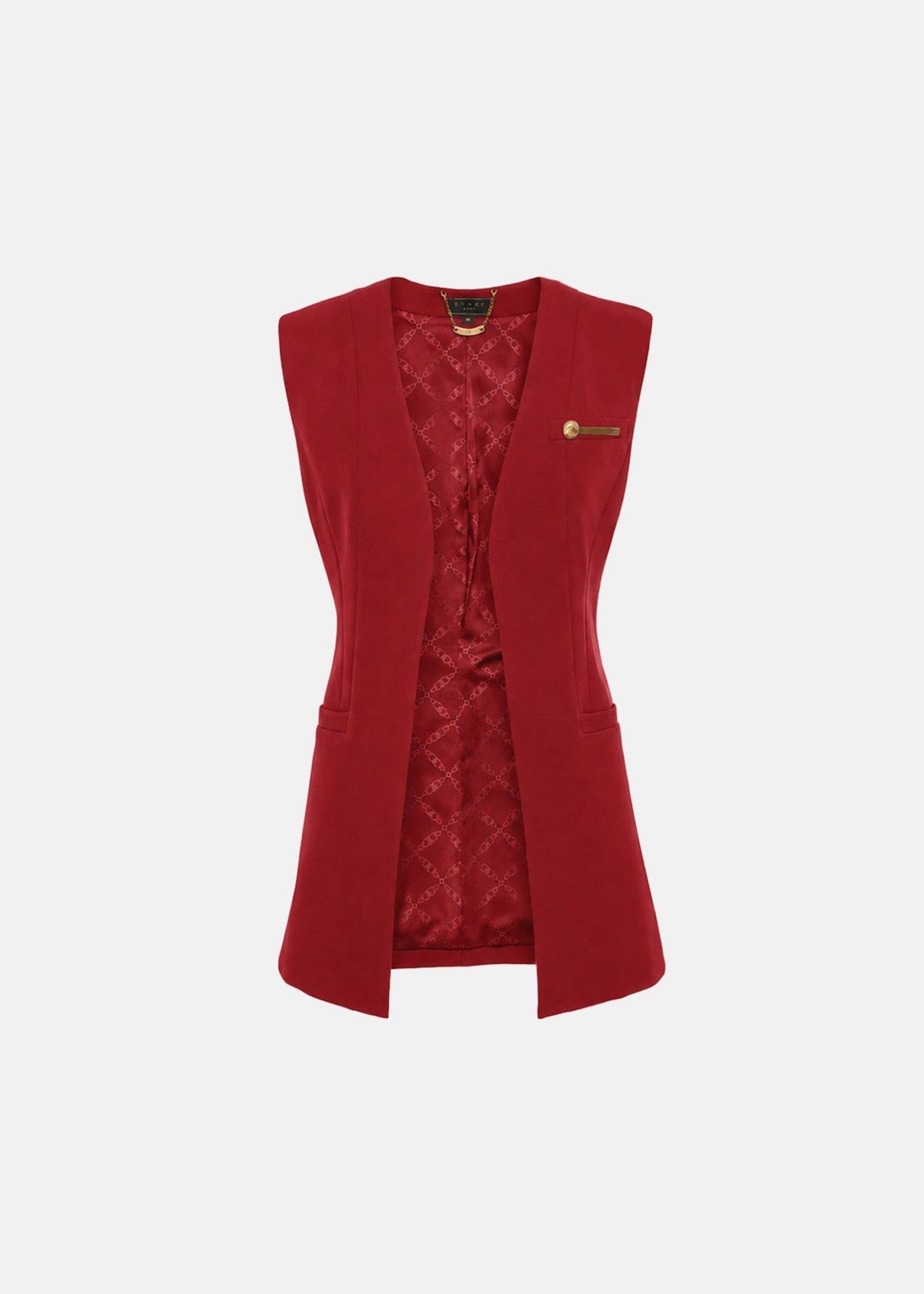 Μεσάτο γιλέκο-σακάκι με καρφίτσα